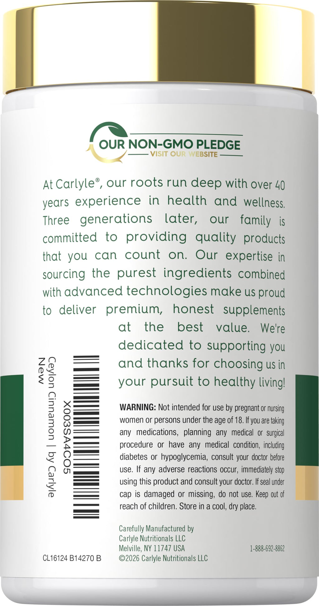 Cinnamon Capsules 120 Count L777