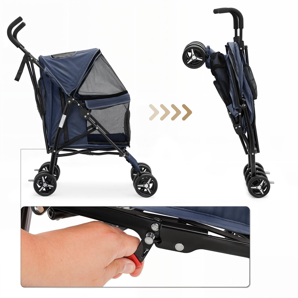 Navy Blue Pet Stroller B727955