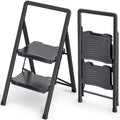 2 Folding Steel Step Ladder with Handrail G942060