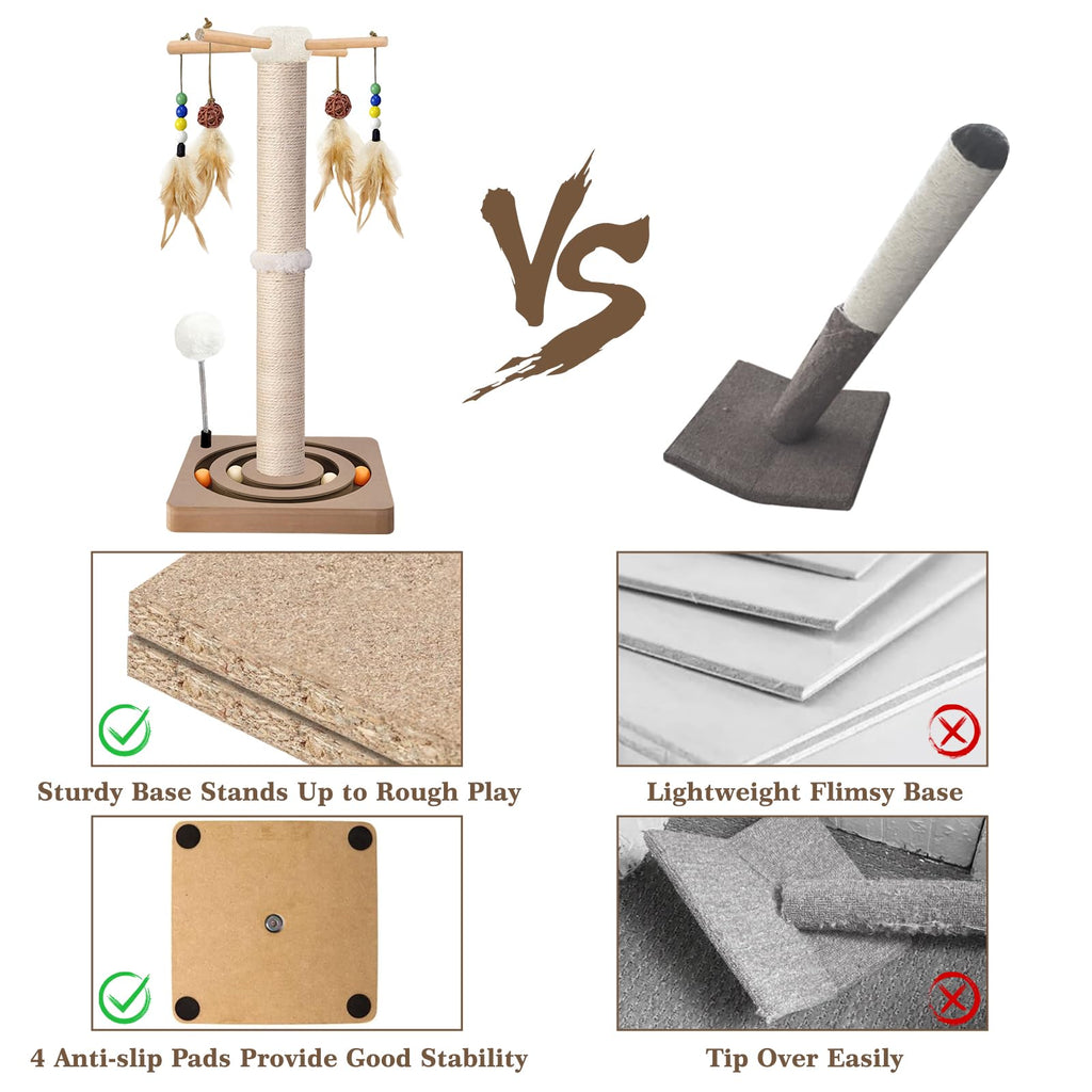 Sisal Cat Scratching Post with Toys B577