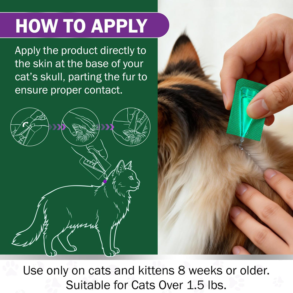 Cat Flea and Tick Prevention 6-Month Supply K7507