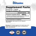 Cinnamon Capsules 4,000 mg Equivalent 180 Capsules C610