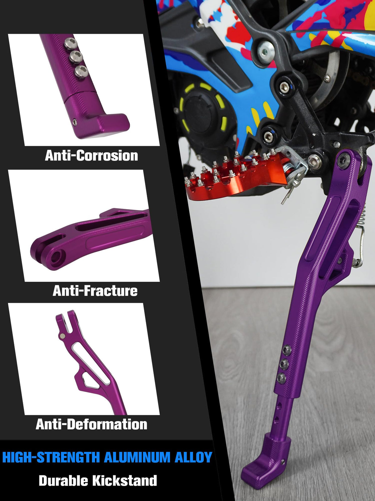 Adjustable CNC Kickstand for Electric Dirt Bike V357759