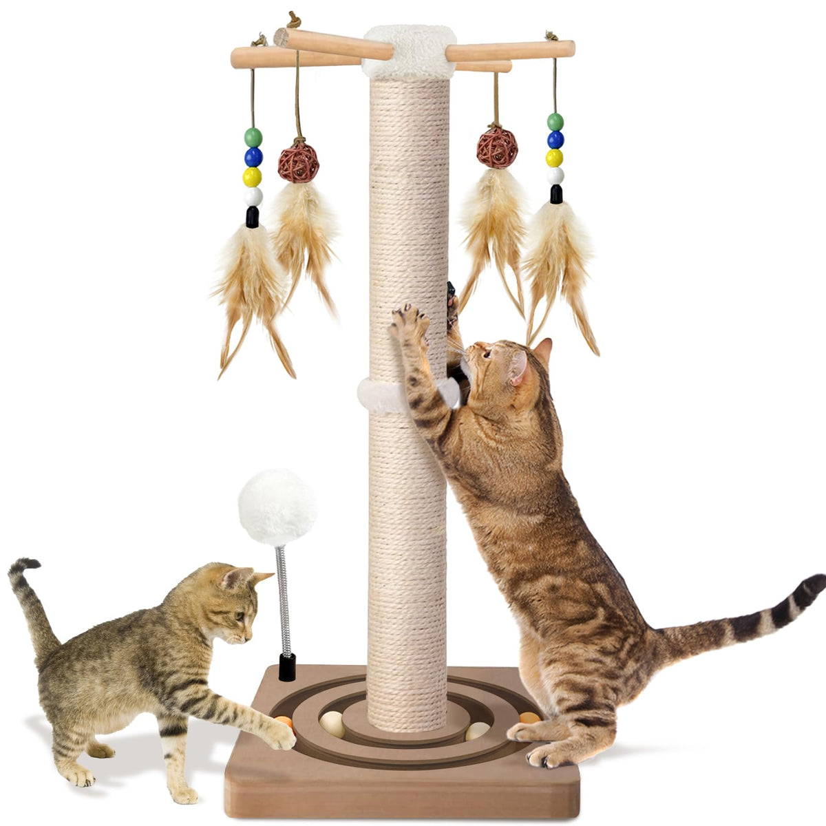 Sisal Cat Scratching Post with Toys B577
