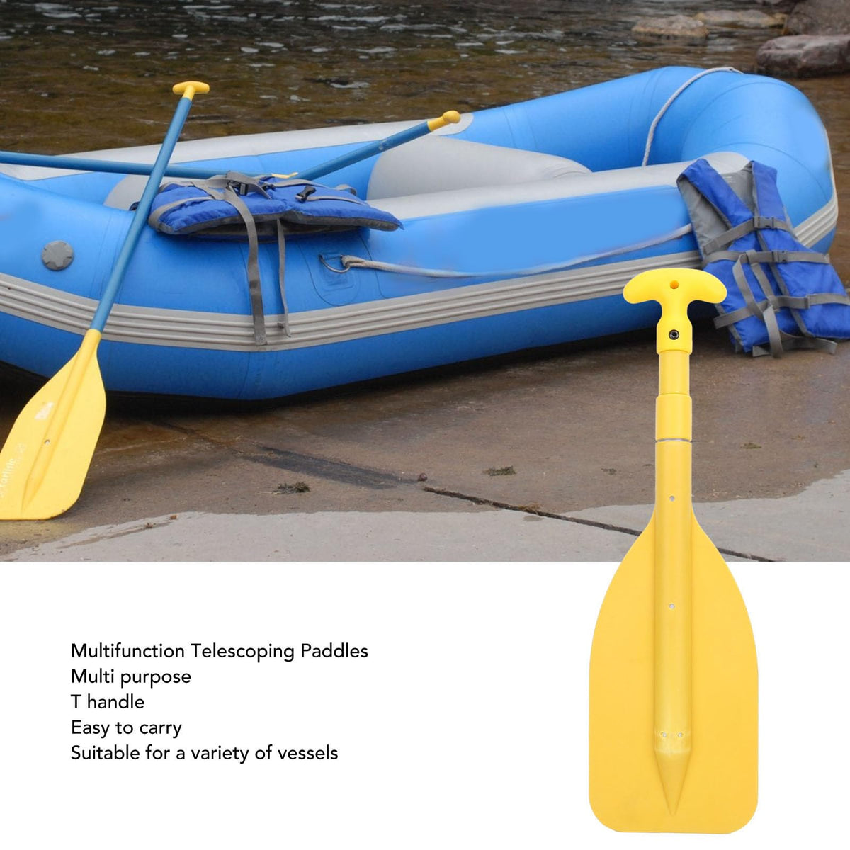 2Pcs Telescopic Adjustable Canoe Paddles V588389