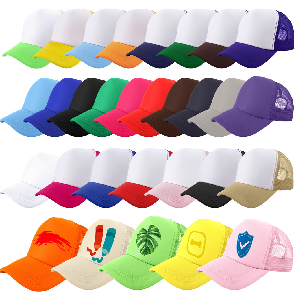 30 Pack Sublimation Trucker Caps Mesh Baseball Hat F7023
