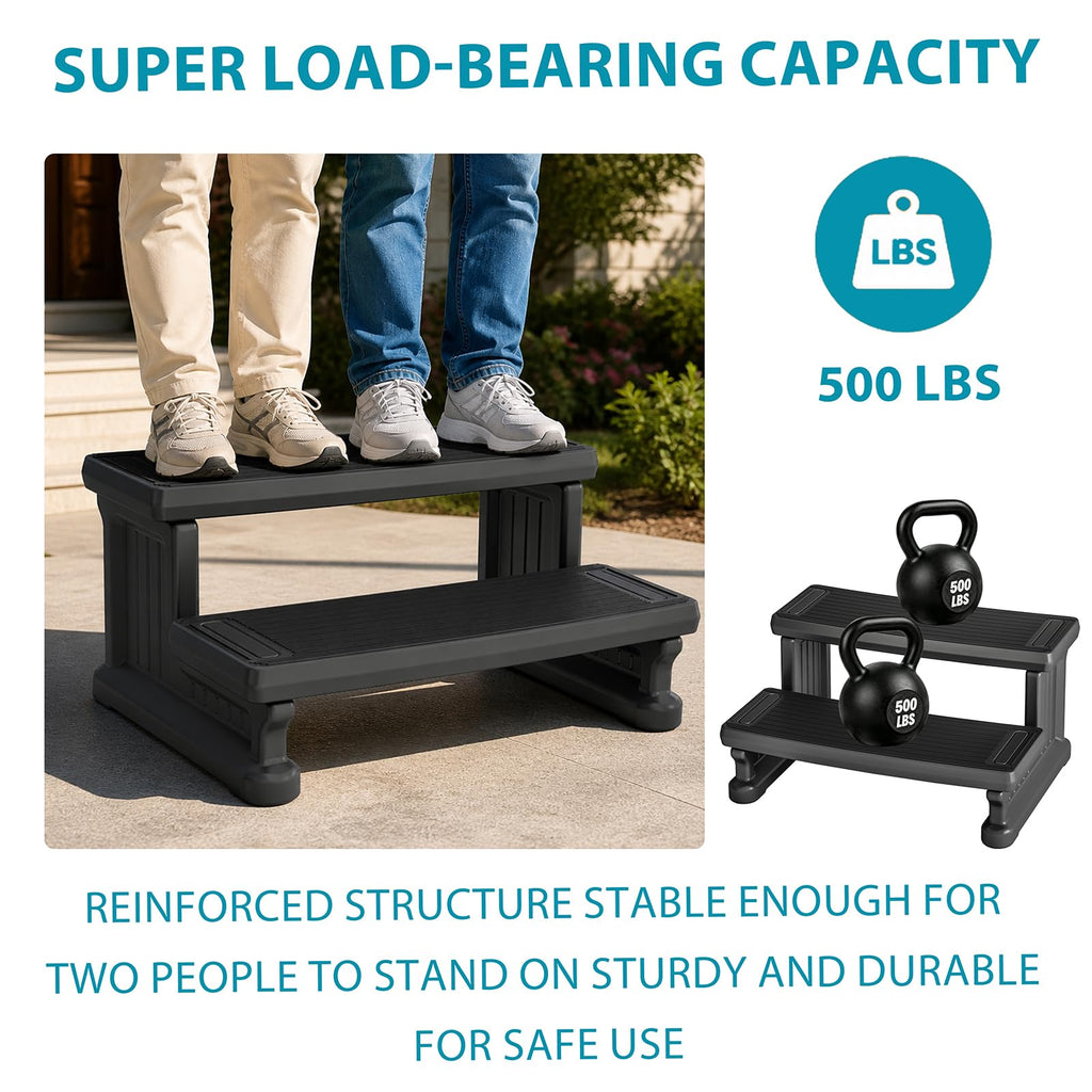 Non-Slip 2-Step Hot Tub Steps H8798