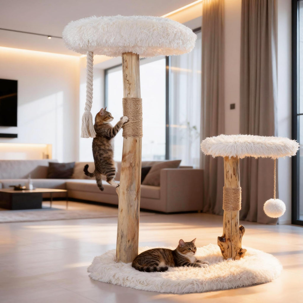 Modern Cat Tree Tower with Sisal Scratching Post K538791
