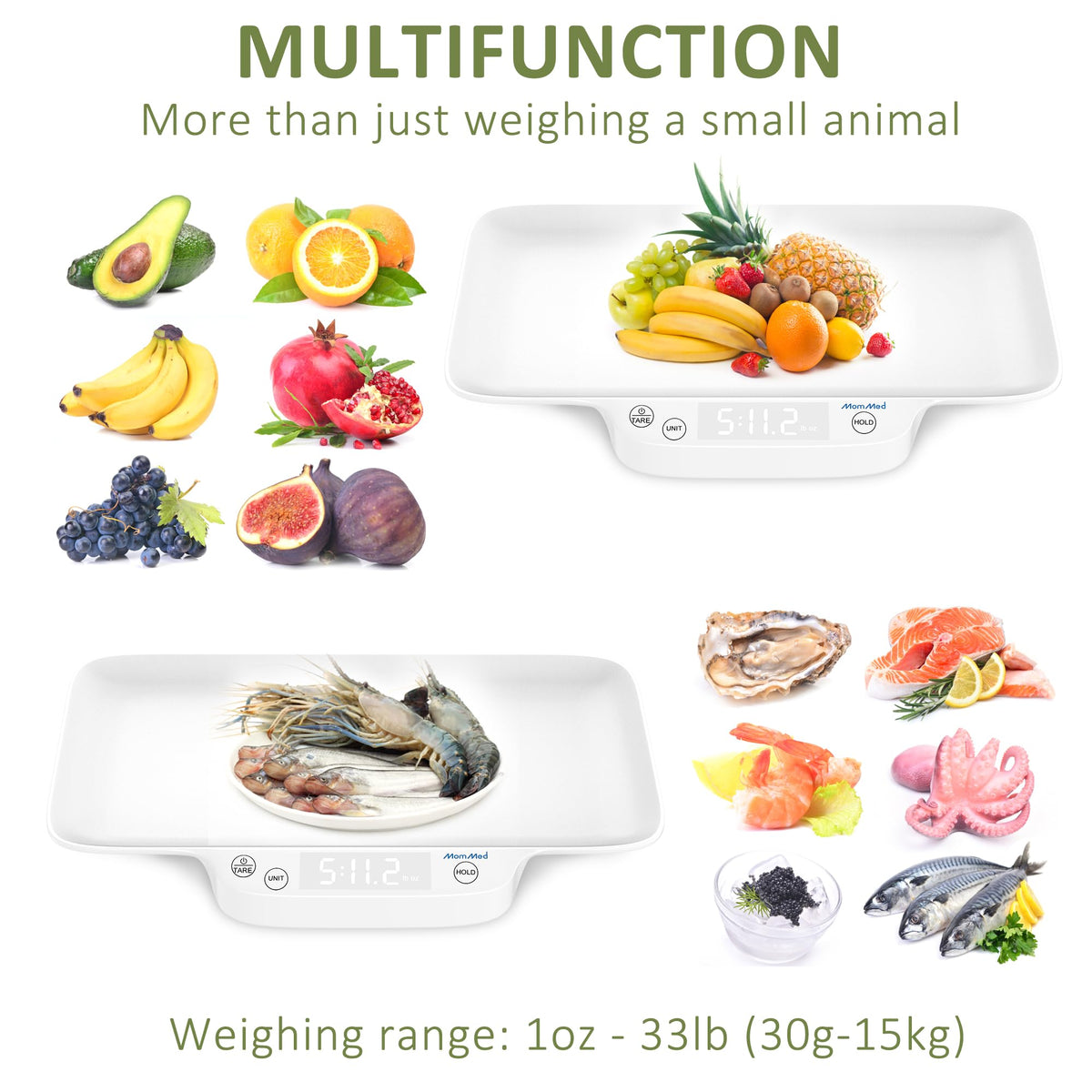 Portable Digital Pet Scale with Hold & Tare Function X4080