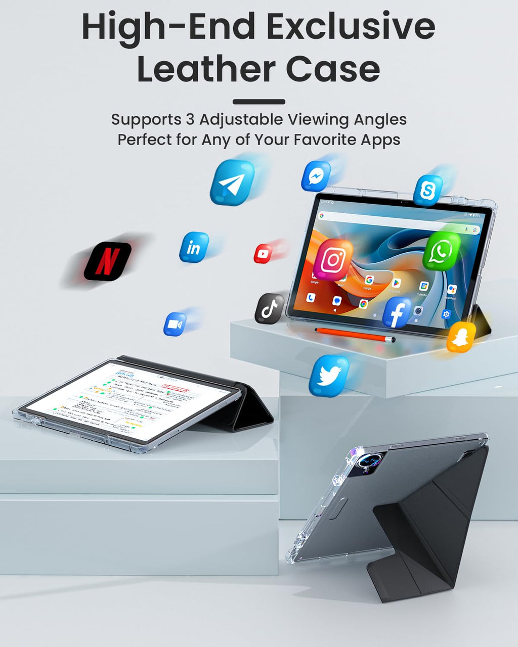 14 Inch Android 15 Tablet, 16GB RAM+256GB ROM, 1920x1200 FHD IPS Display U349