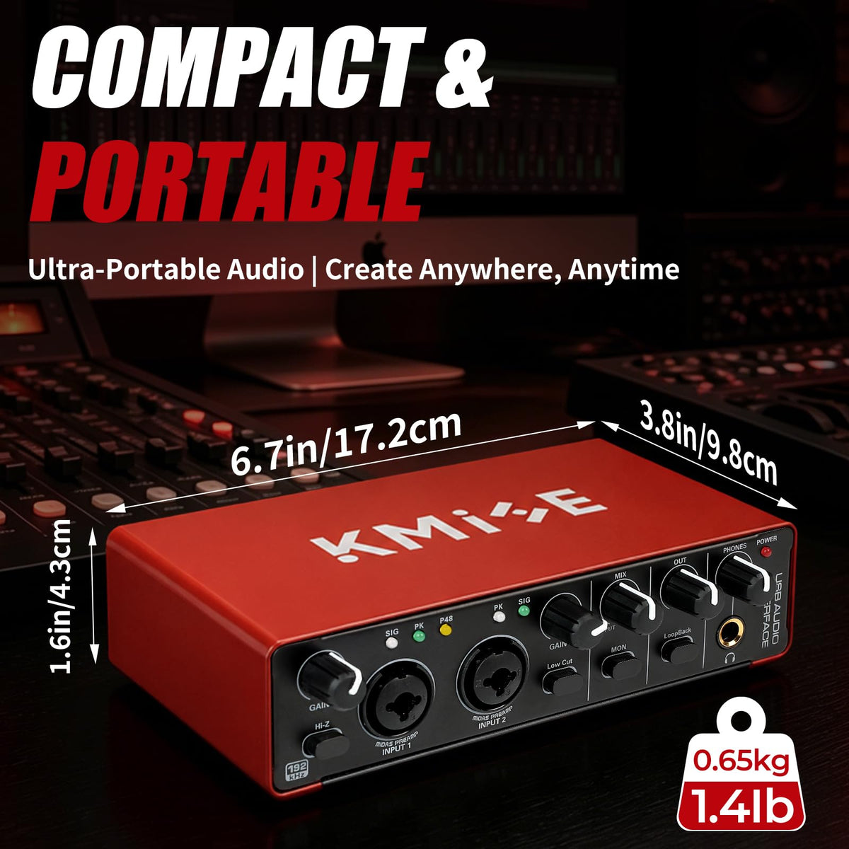 USB Audio Interface with 48V Phantom Power L5175