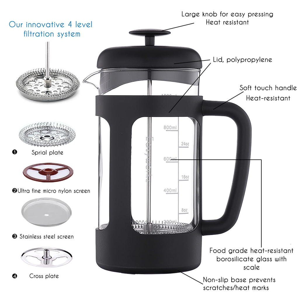 34 oz French Press with Creamer and Sugar Bowl Set R143325
