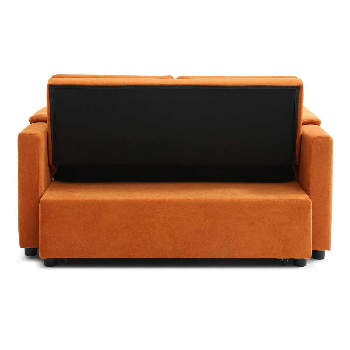 Orange Velvet Sleeper Sofa Q31752
