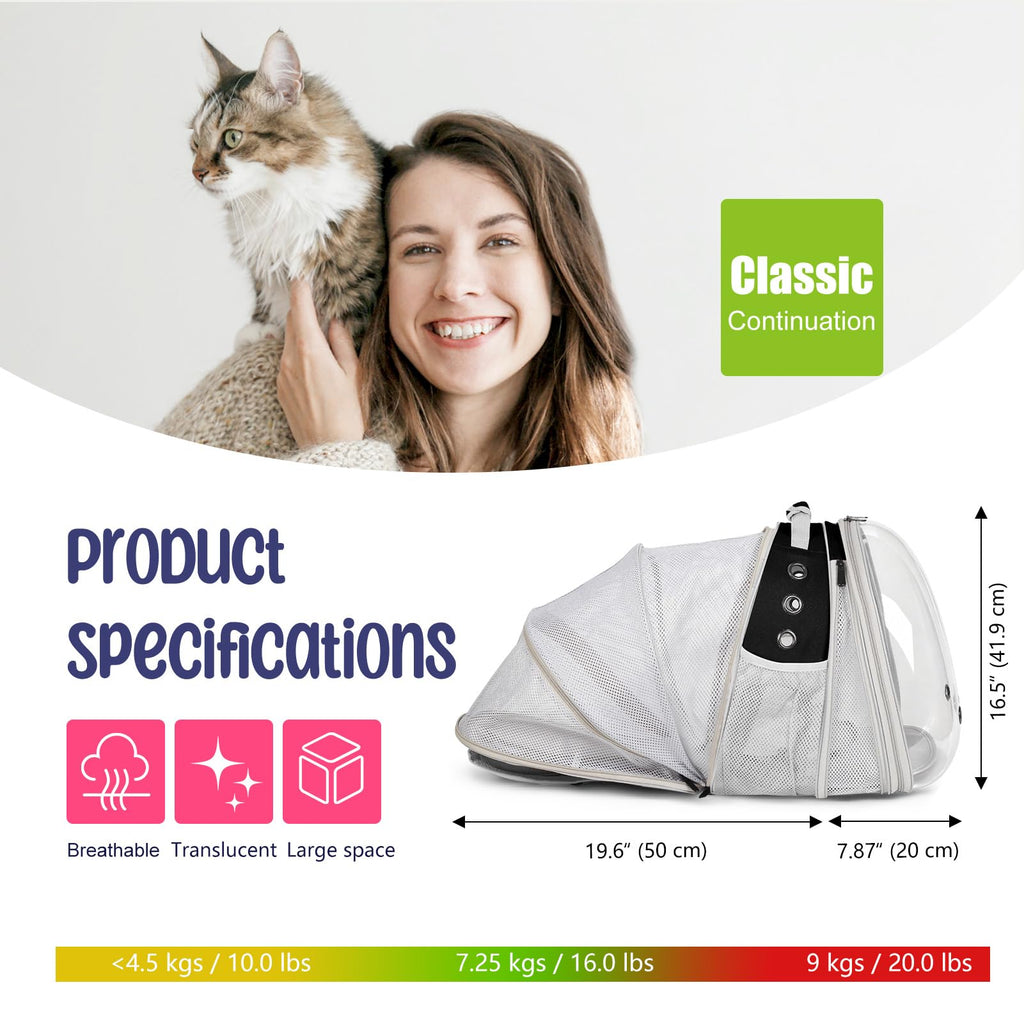 Large Cat Backpack Carrier U849765