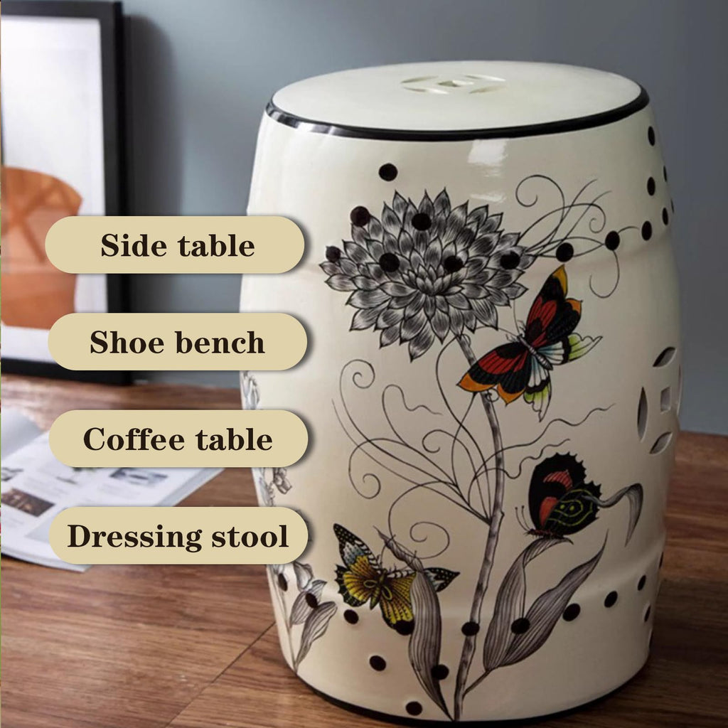 Glazed Ceramic Garden Stool P334
