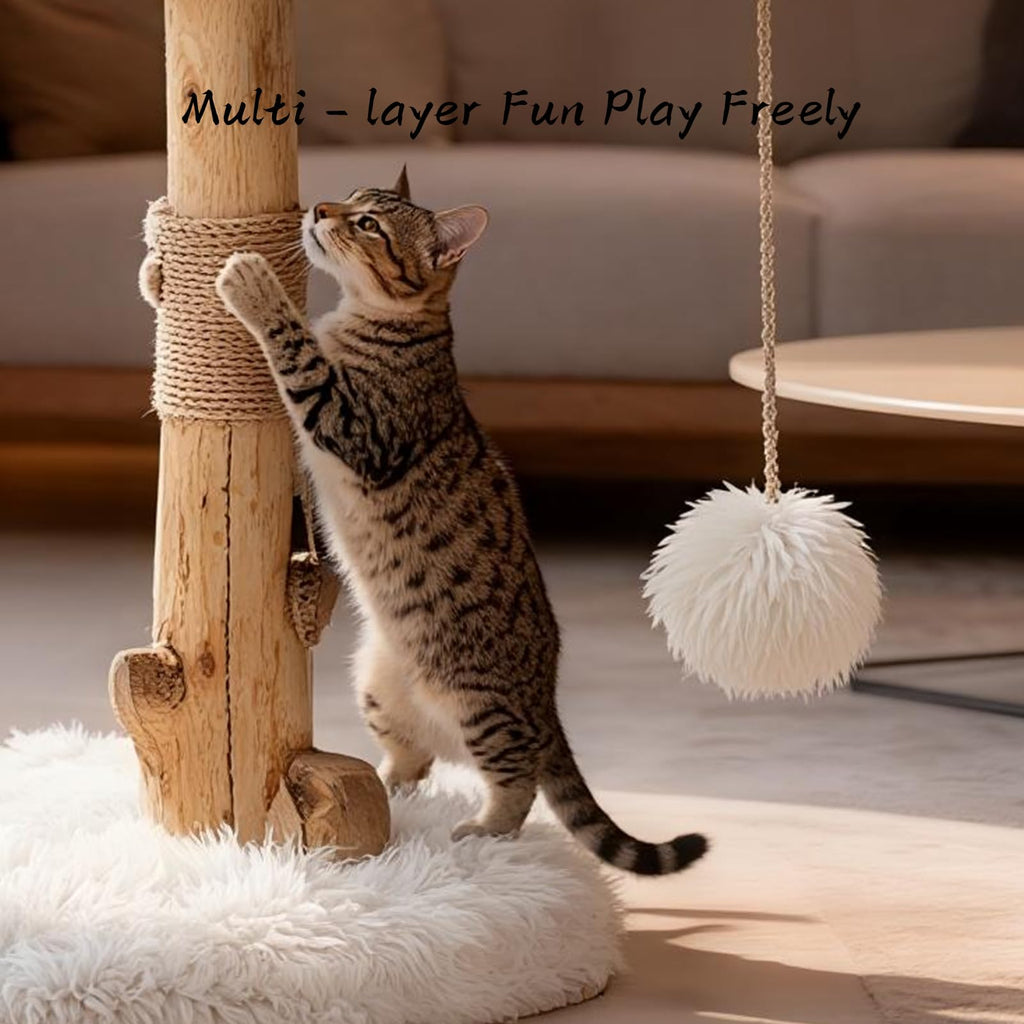 Modern Cat Tree Tower with Sisal Scratching Post K538791