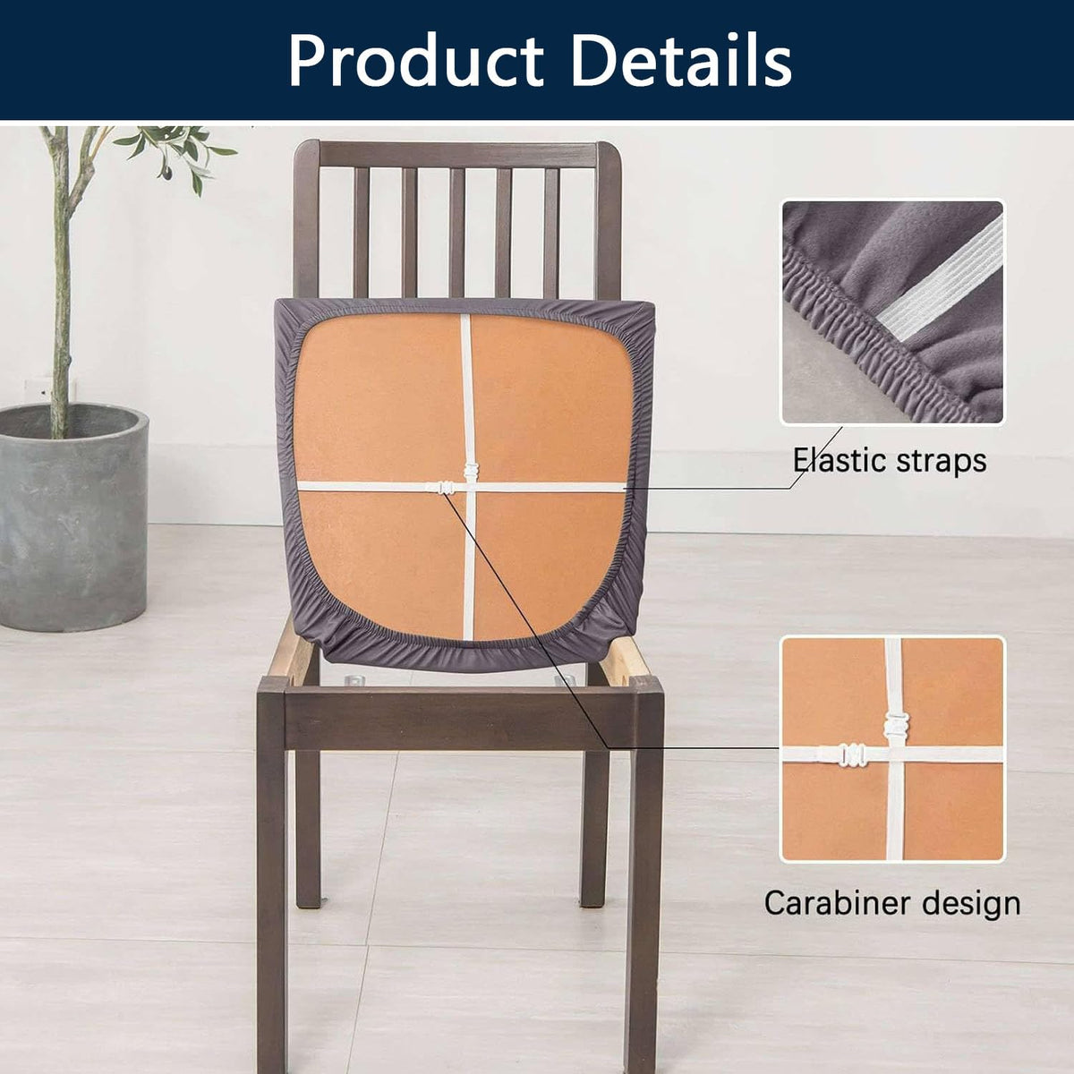 Waterproof PU Leather Chair Seat Covers Set of 6 S1538