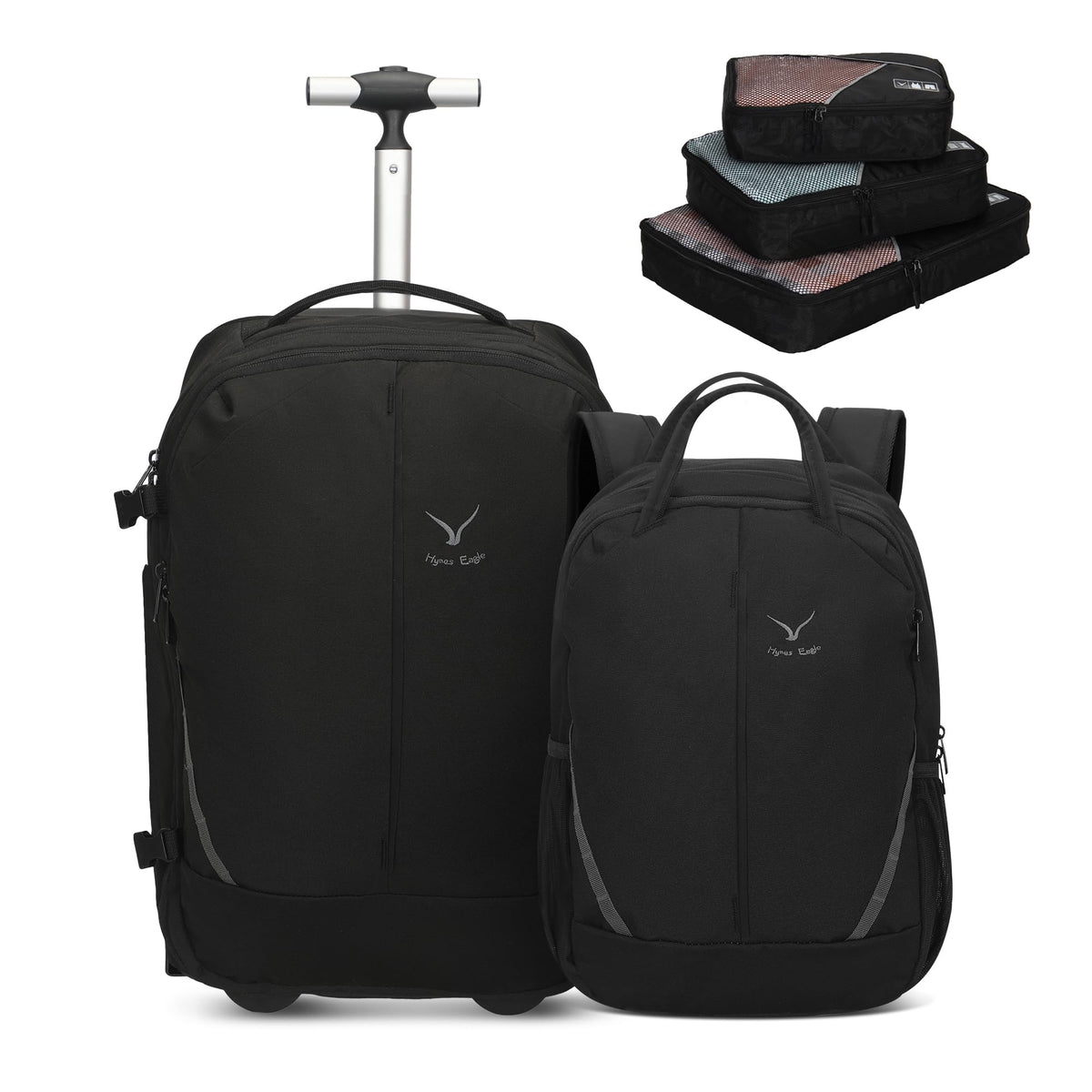 Rolling Backpack with Wheels 43L with Packing Cubes Set J90818