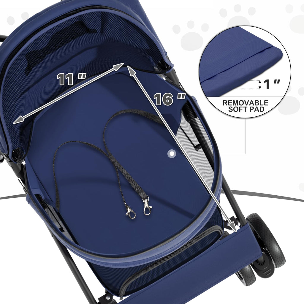 Navy Blue Pet Stroller B727955