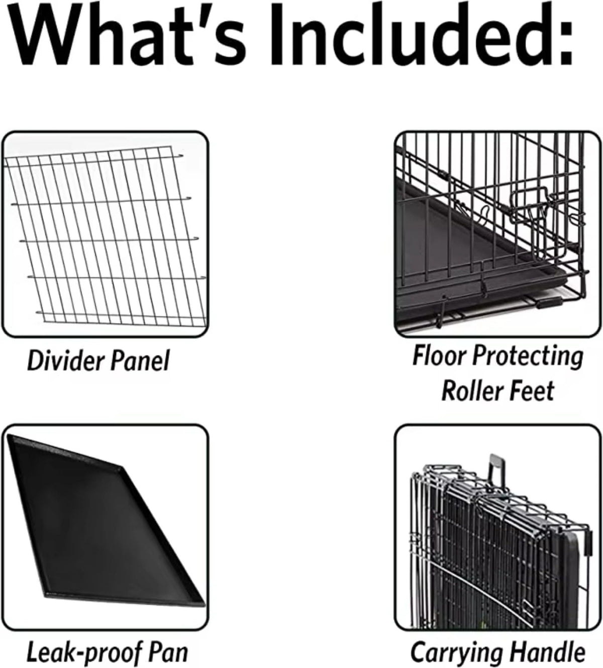 48 inch Portable Folding Dog Crate with Slide Out Tray S5951