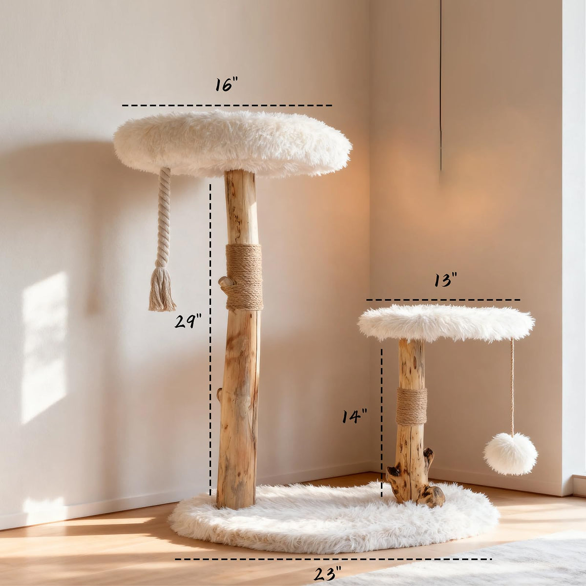 Modern Cat Tree Tower with Sisal Scratching Post K538791