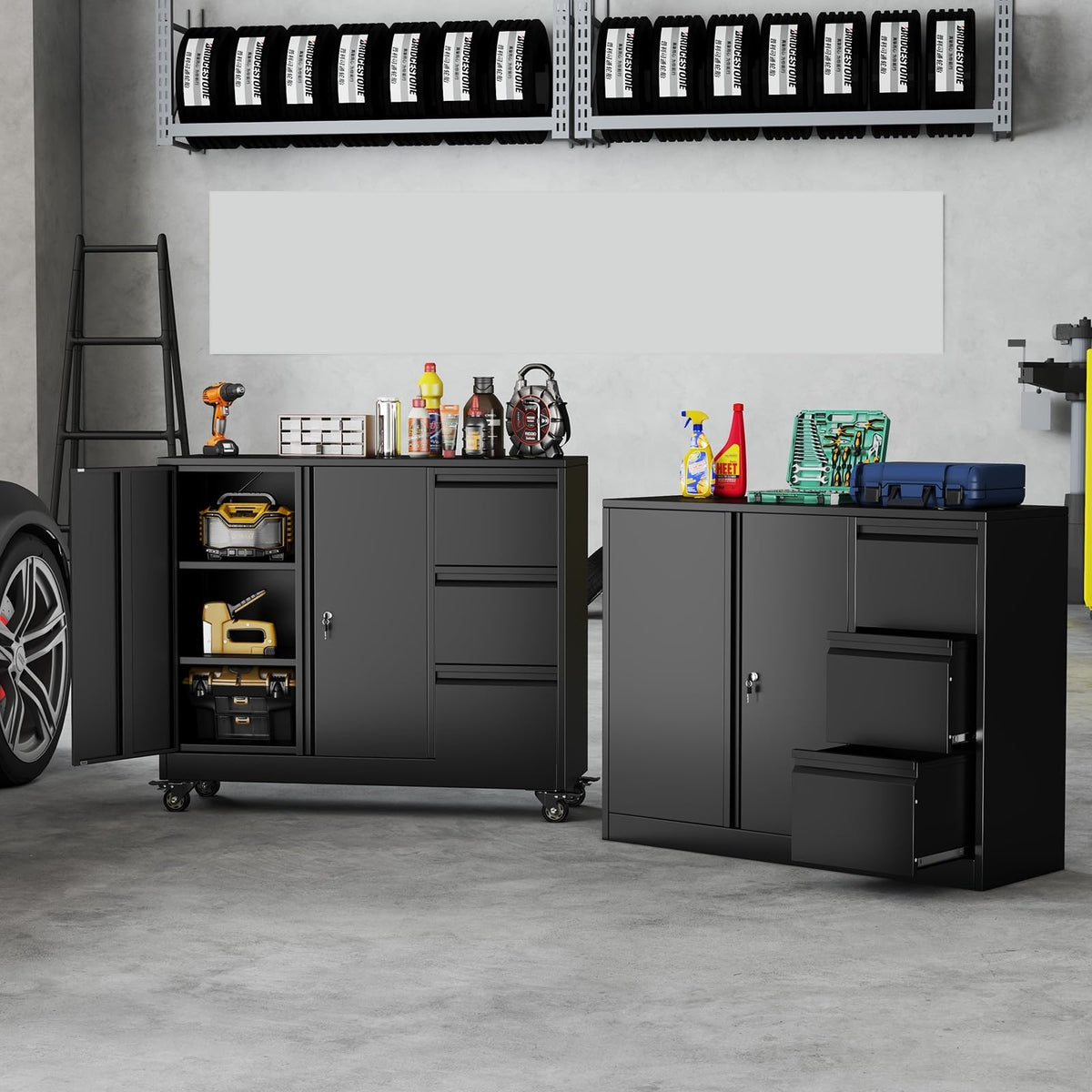 3 Drawer Rolling File Cabinet Z360215