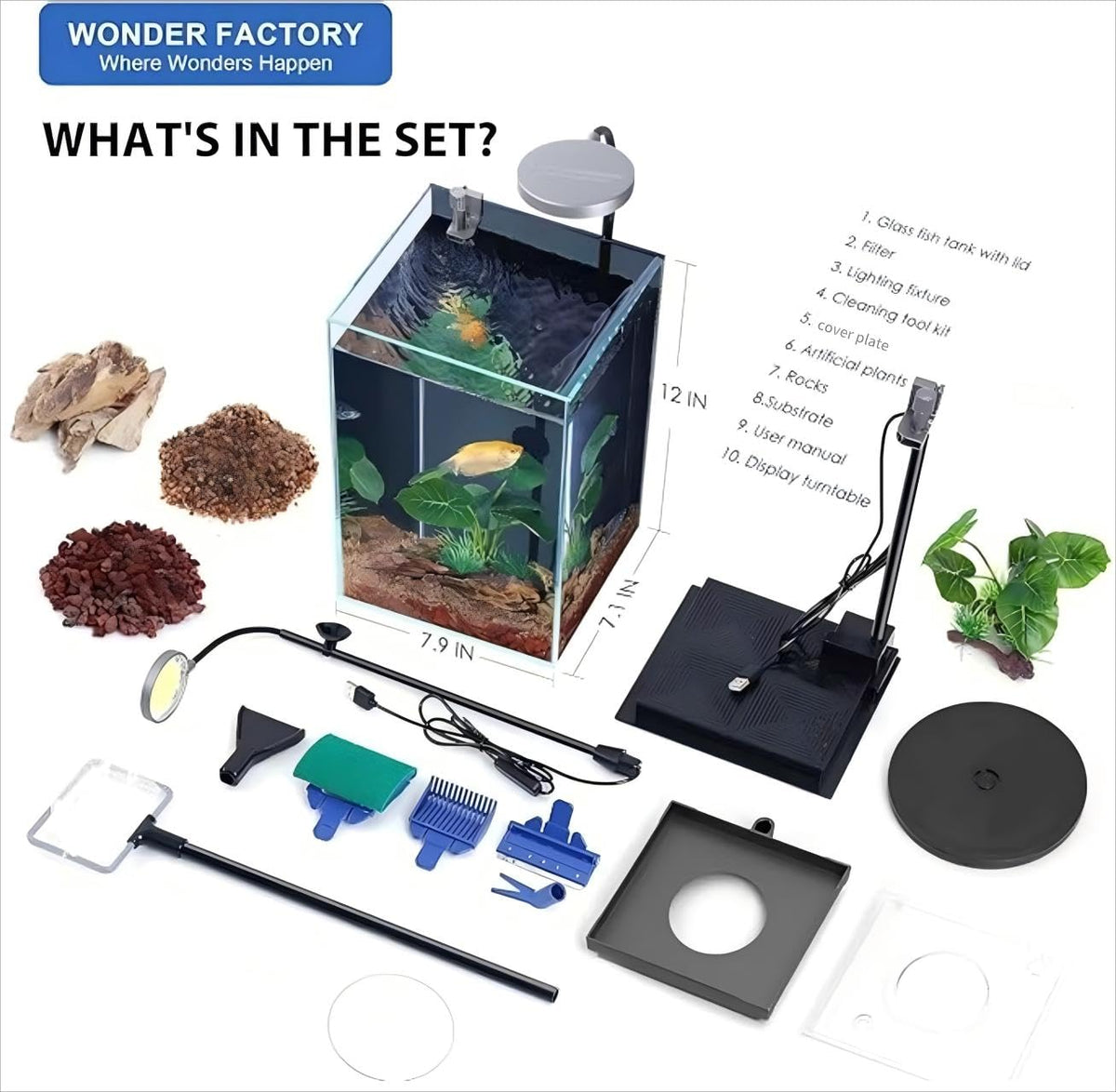 3 Gallon Fish Tank Aquarium B616646