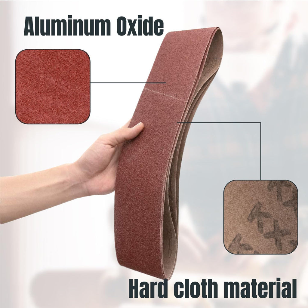 4 x 36 Inch Aluminum Oxide Sanding Belts Q6429