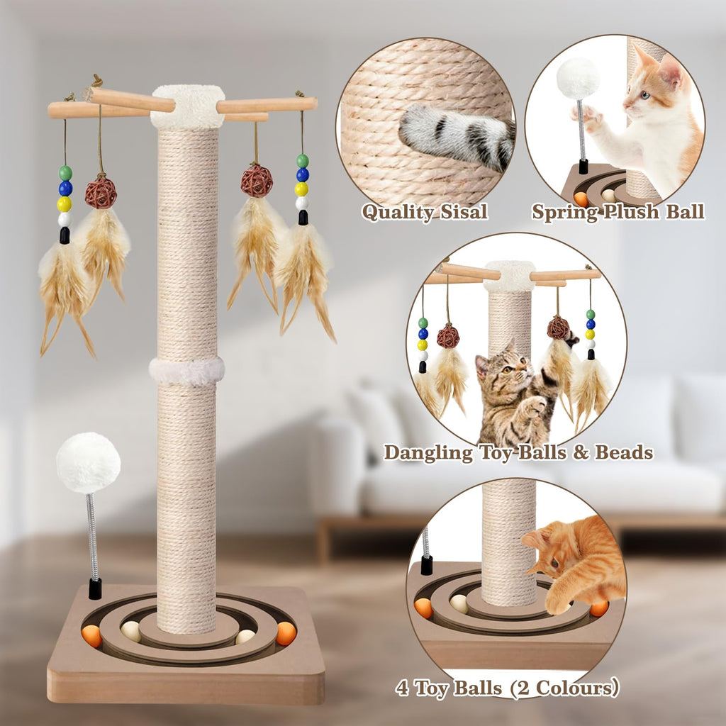 Sisal Cat Scratching Post with Toys B577