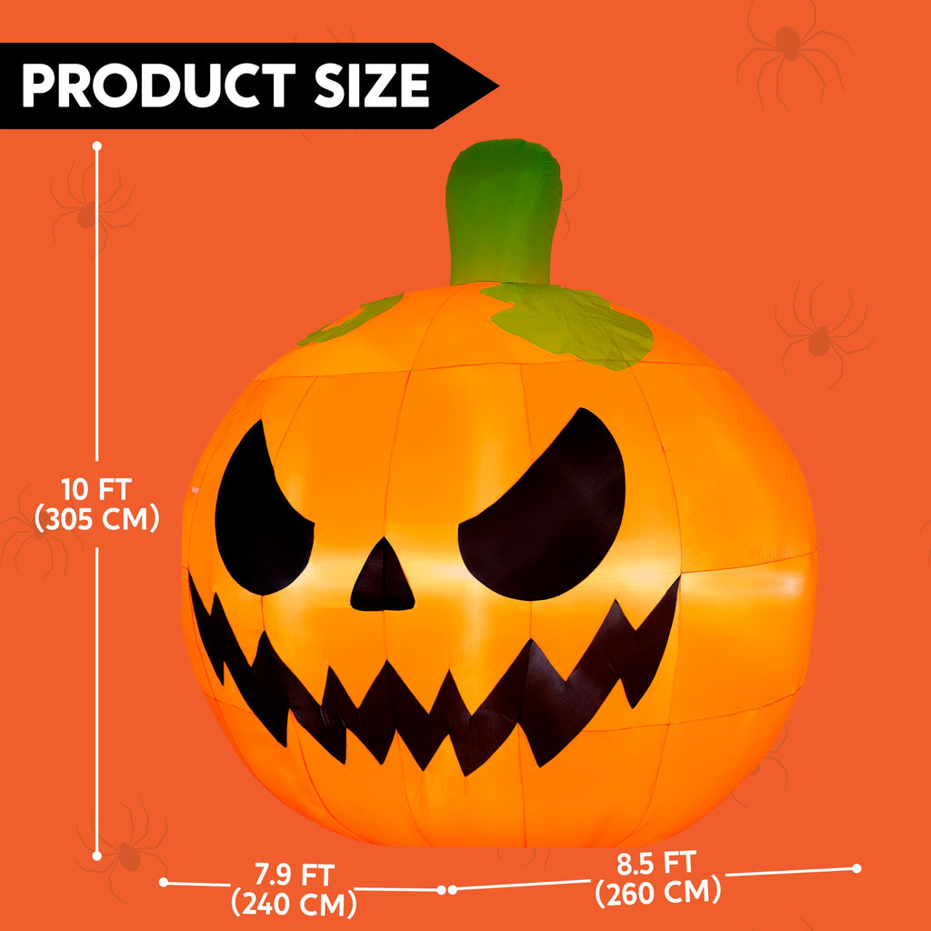 10FT Tall Inflatable Pumpkin with Built-in LED Lights D243