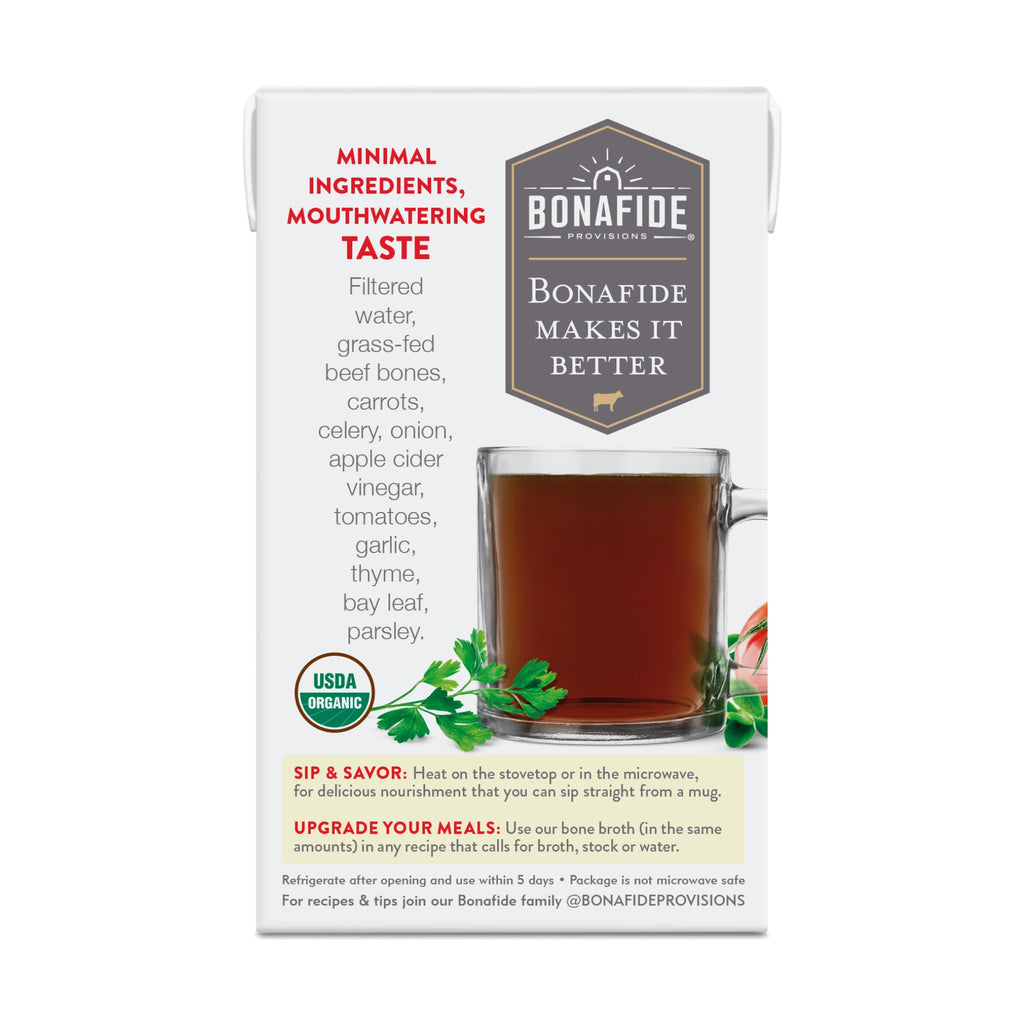 Organic Beef Bone Broth No Salt Added 16.9oz 6 Pack L488234