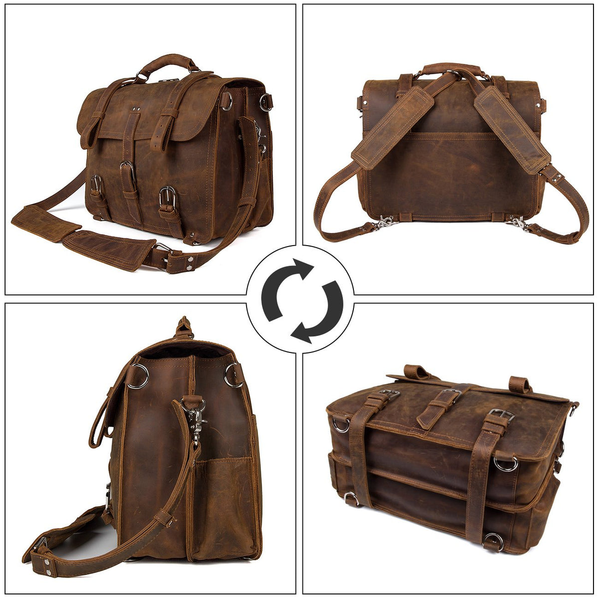 Leather Messenger Bag A41438