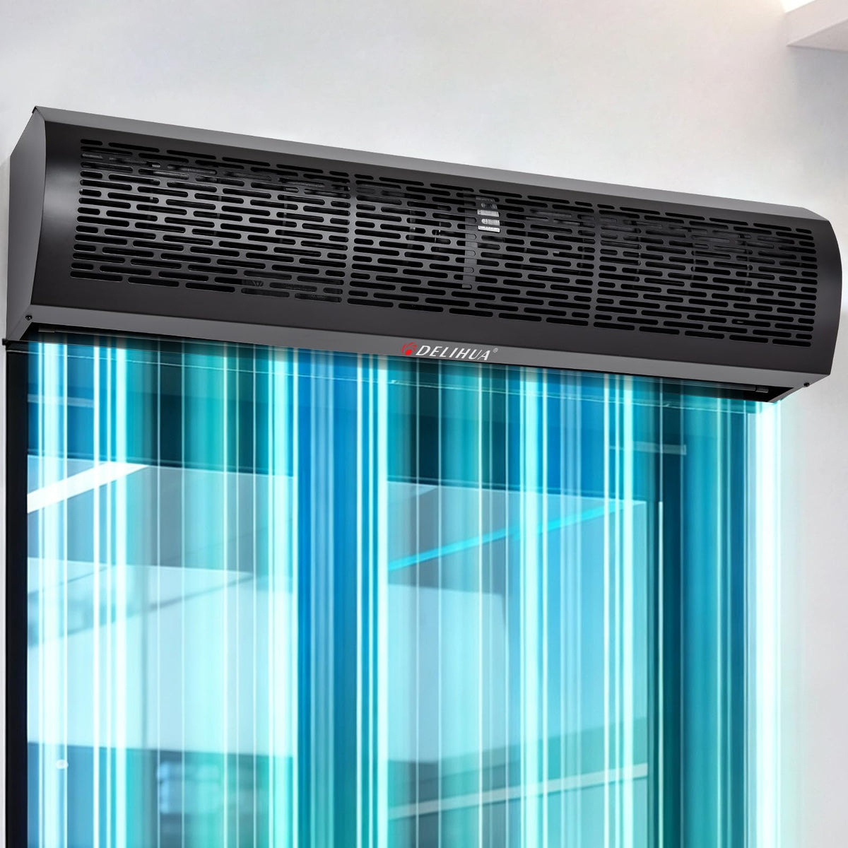 48 Inch Black Air Curtain Fan with Magnetic Door Switch Q39893