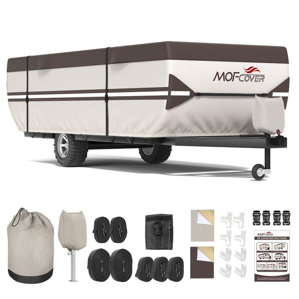 9 Layers Waterproof 14-16ft Pop Up Camper Cover W34321