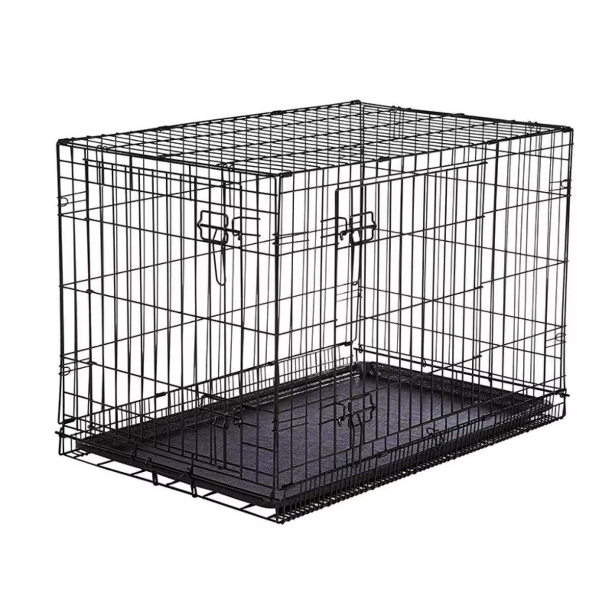 48 inch Portable Folding Dog Crate with Slide Out Tray S5951