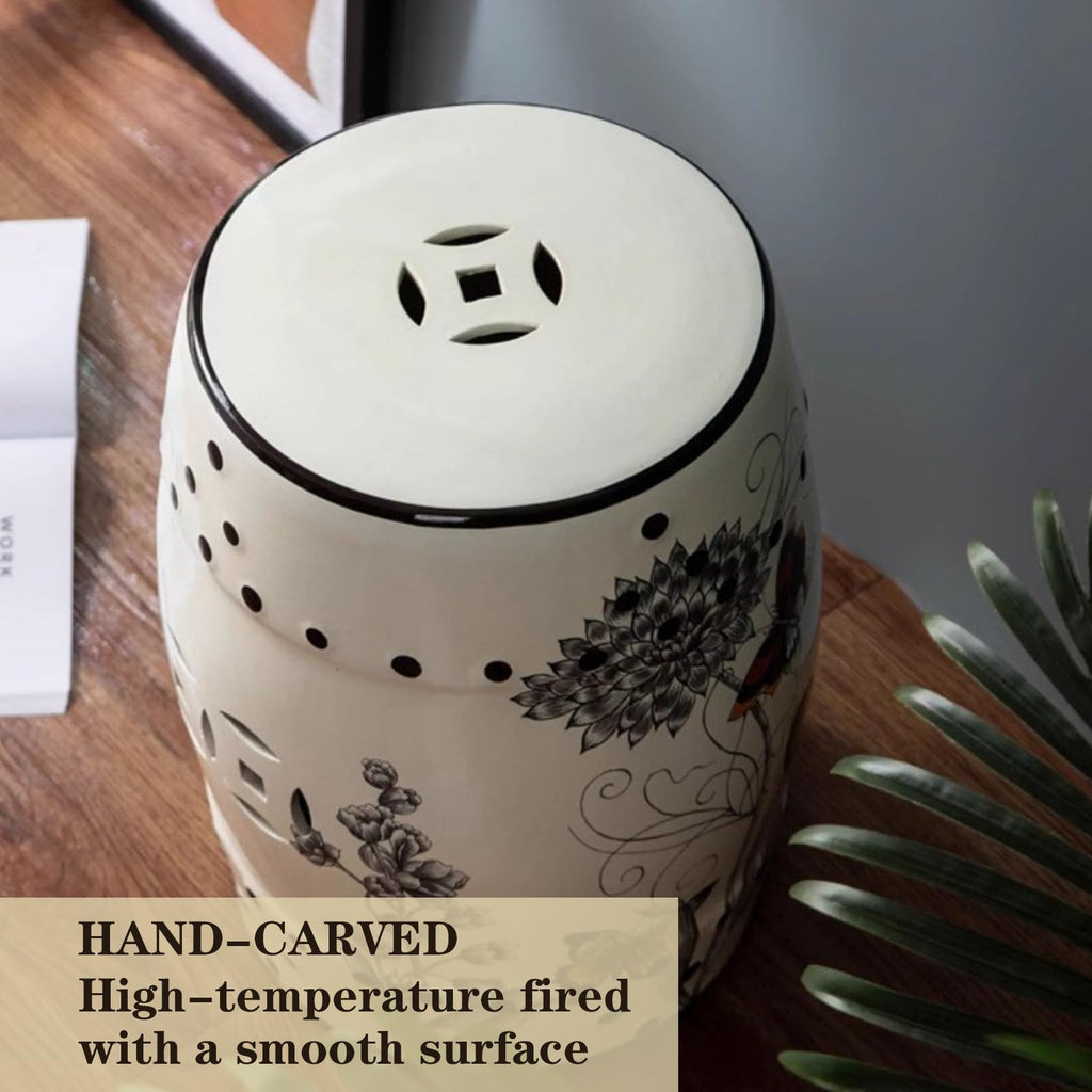 Glazed Ceramic Garden Stool P334
