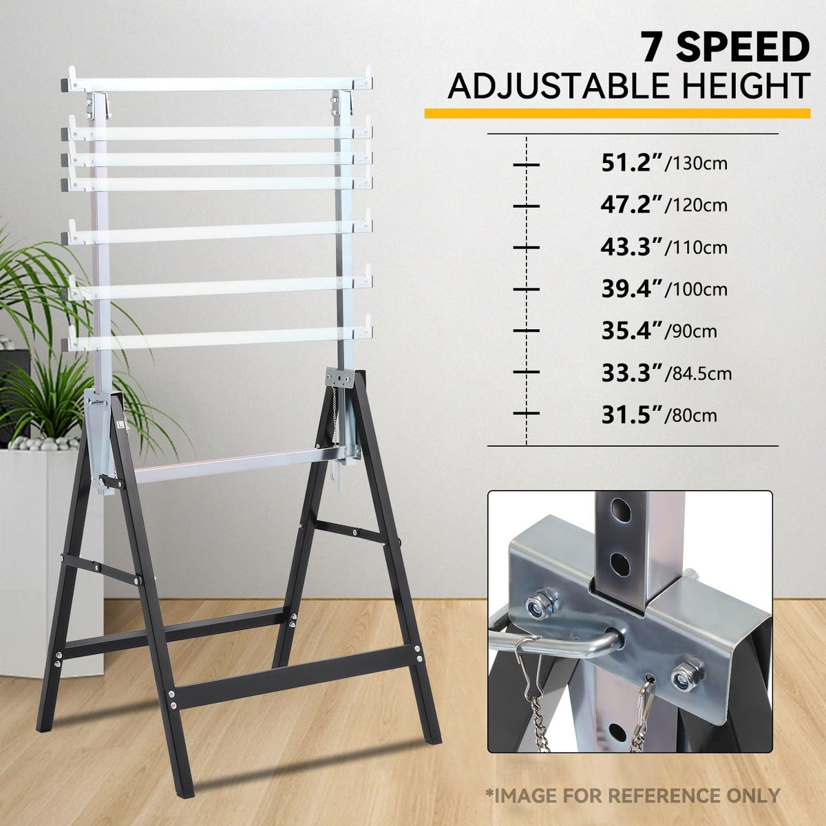 2-Pack 7-Level Adjustable Folding Sawhorse G756934