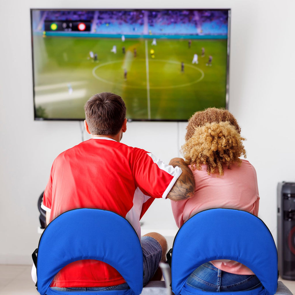 4 Pcs Adjustable Folding Portable Stadium Seats with Back D278549