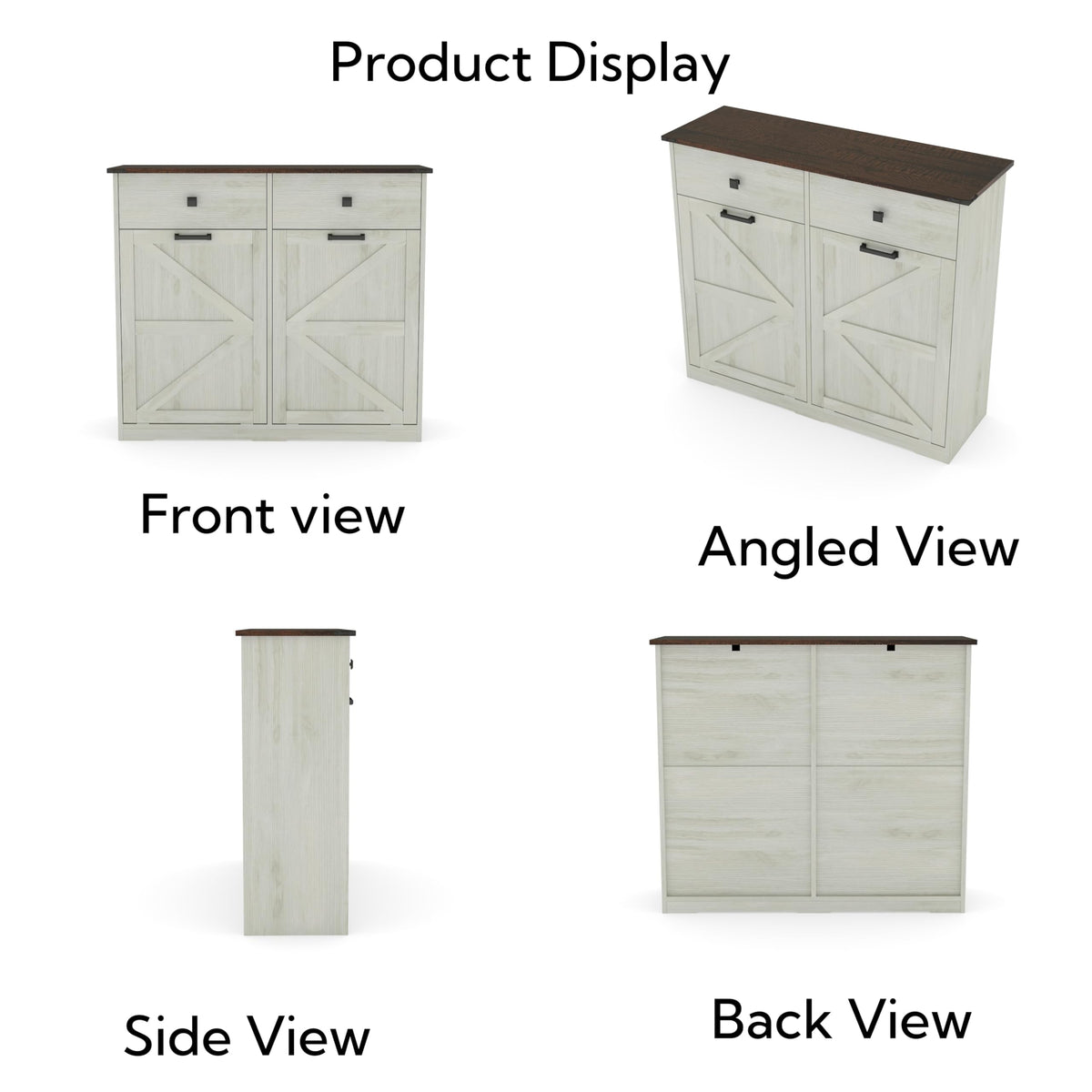 Double Tilt Out Trash Cabinet with Hideaway Drawer X55132