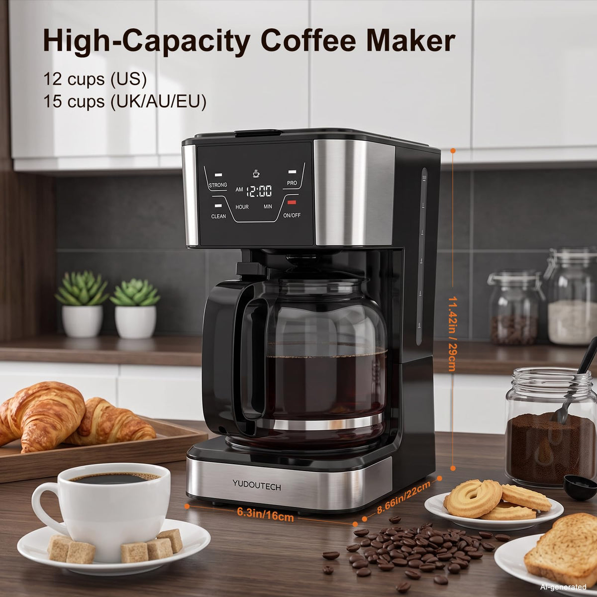 12-Cup Programmable Drip Coffee Maker K53674