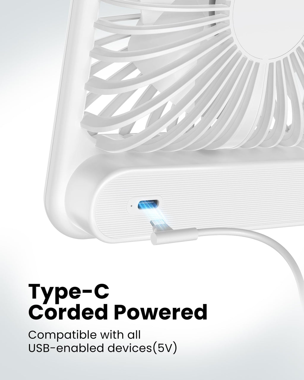 White USB Desk Fan U95599