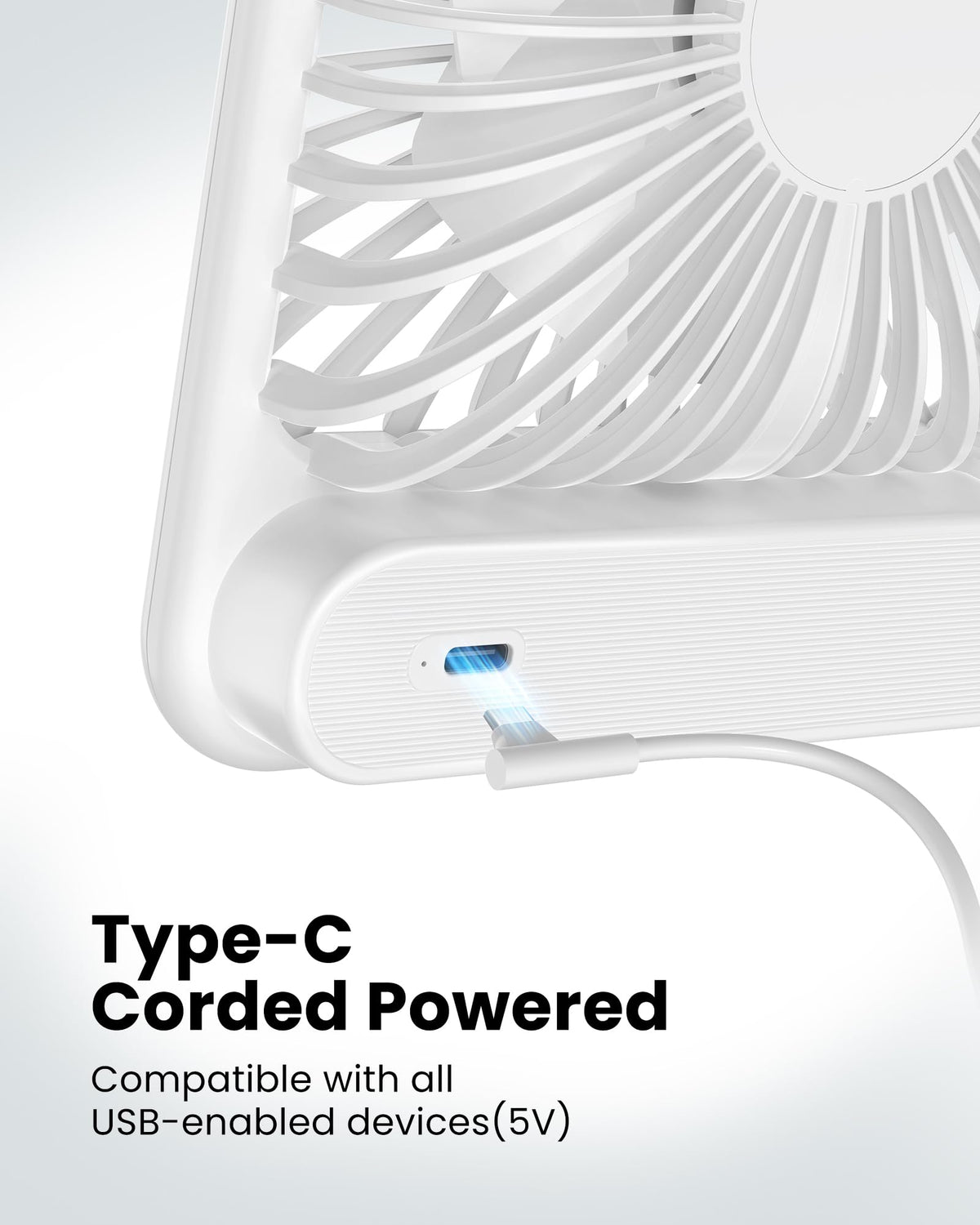 White USB Desk Fan U95599