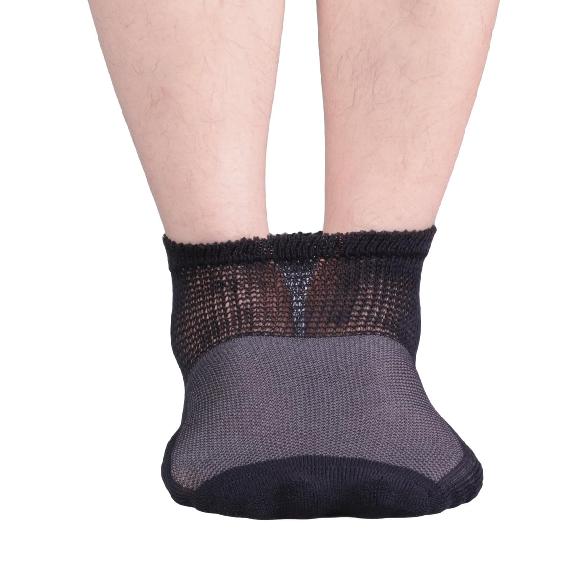 Bamboo Viscose Diabetic Socks, Black, Size 10-13, 5 Pairs T2013