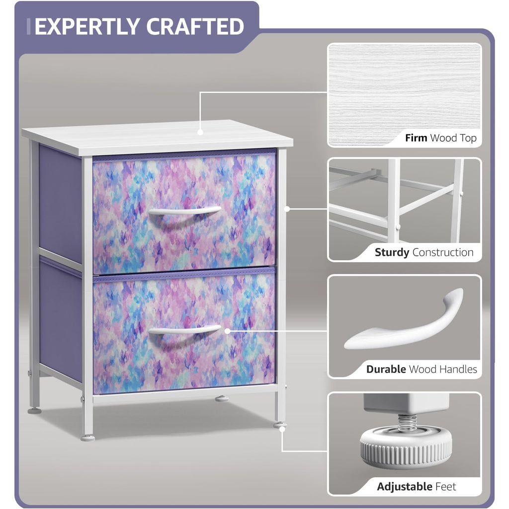 2-Drawer Kids Nightstand N881