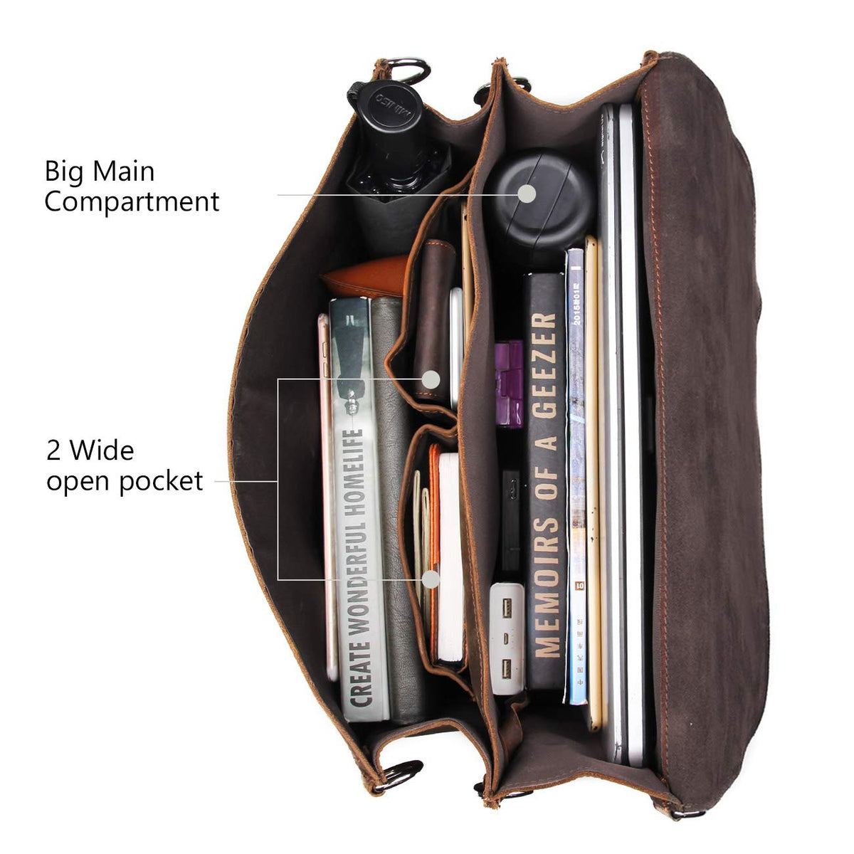 Leather Messenger Bag A41438