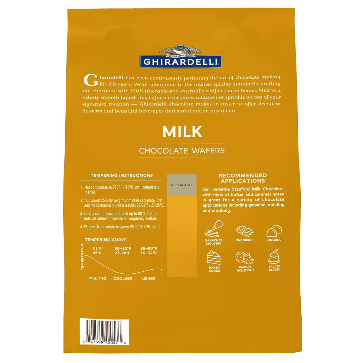 Milk Chocolate Wafers 5lb Bag X58837