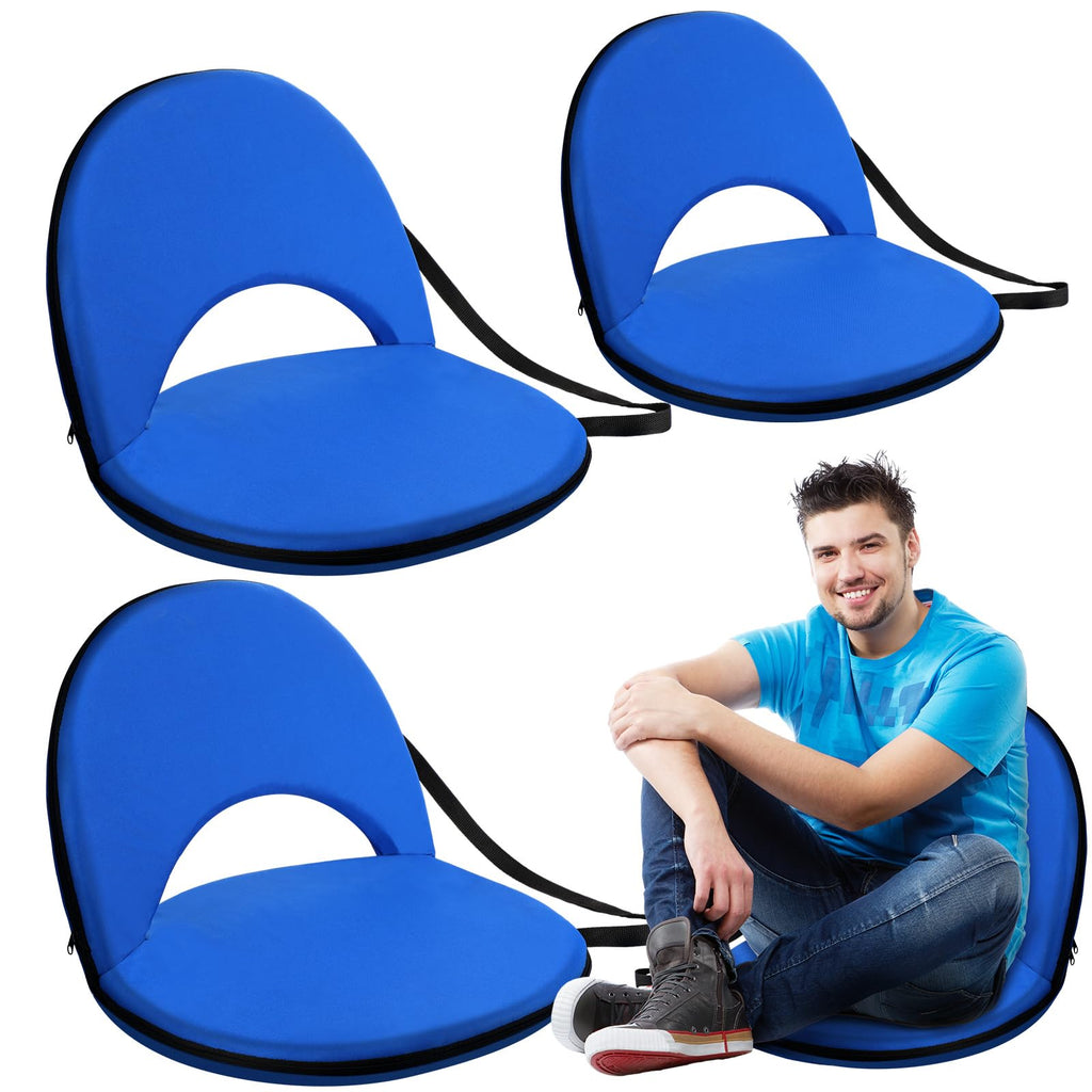 4 Pcs Adjustable Folding Portable Stadium Seats with Back D278549