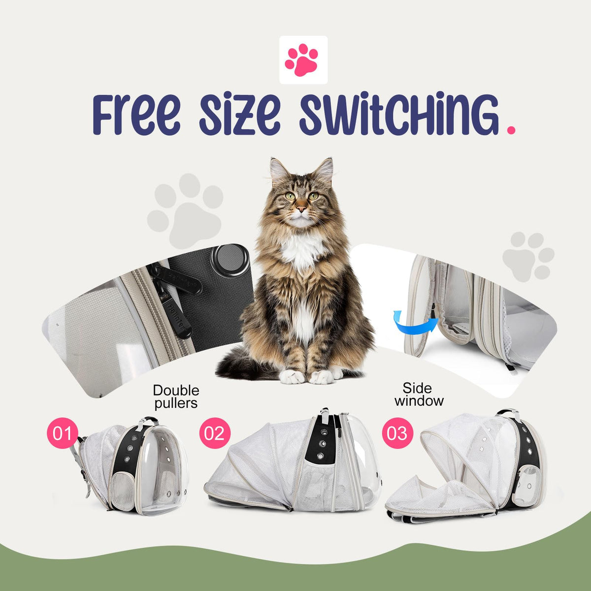 Large Cat Backpack Carrier U849765