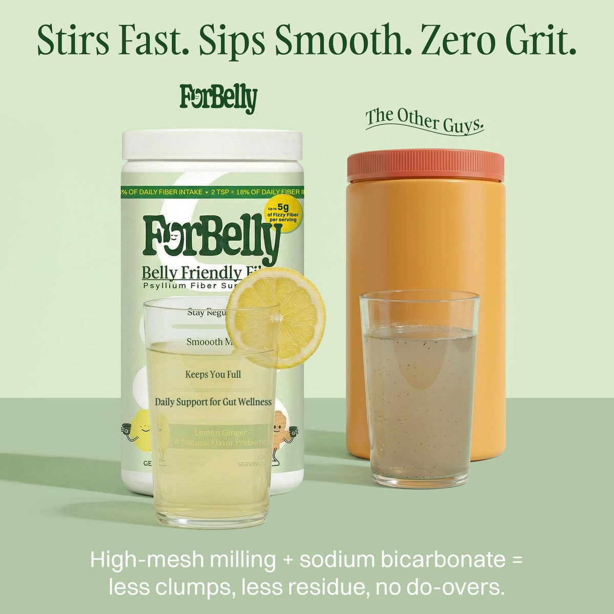 Lemon Ginger Psyllium Husk Fiber Powder Drink Mix U431