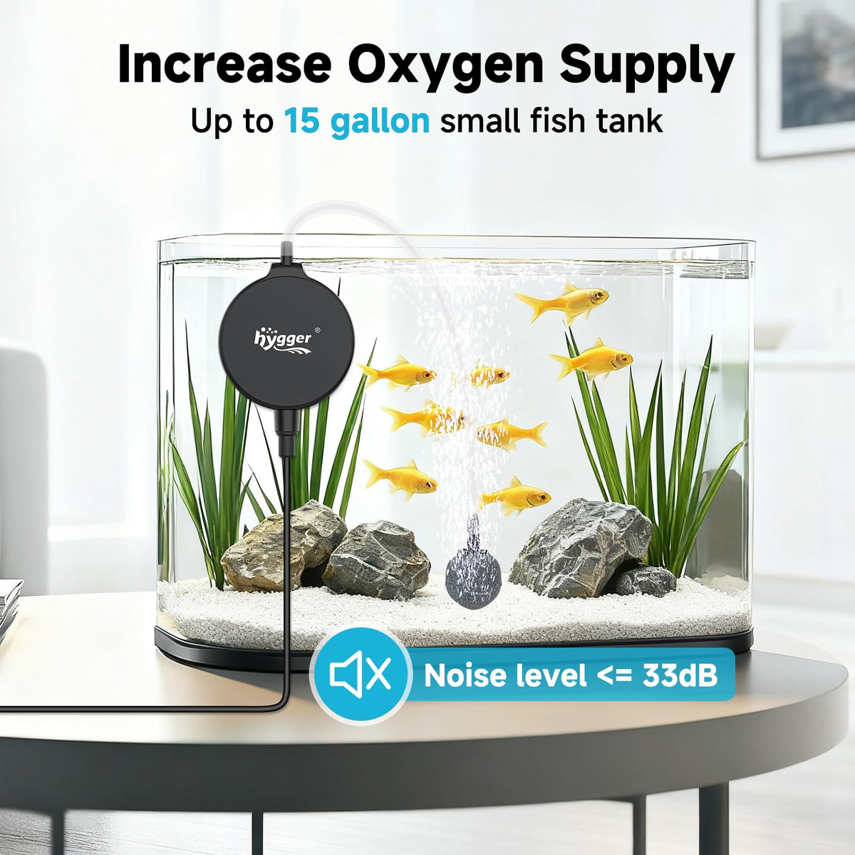 1.5 Watt Mini Aquarium Air Pump with Air Stone Tubing Z608160